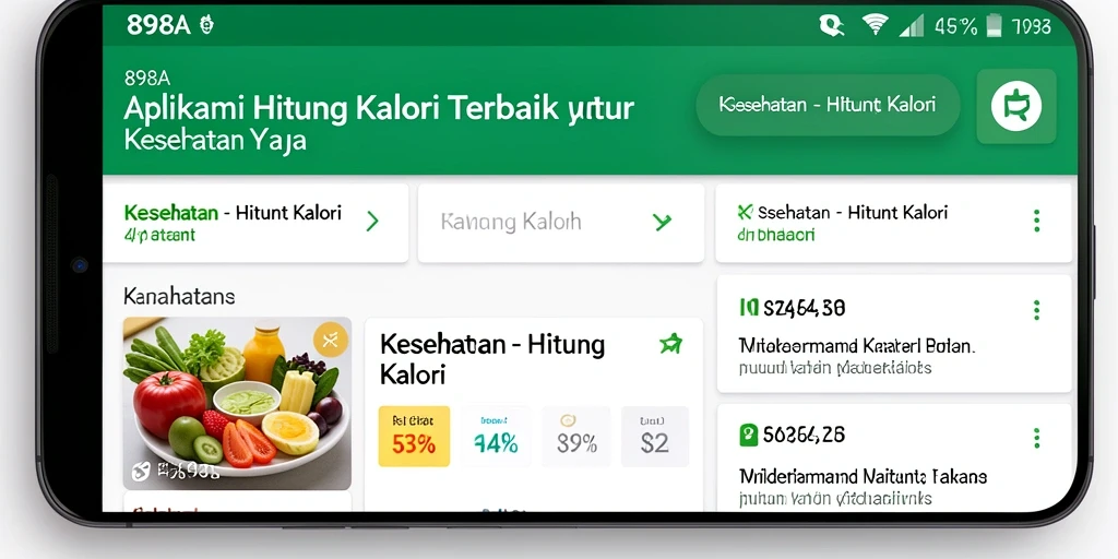 Tampilan antarmuka aplikasi Hitung Kalori yang sederhana dan intuitif.
