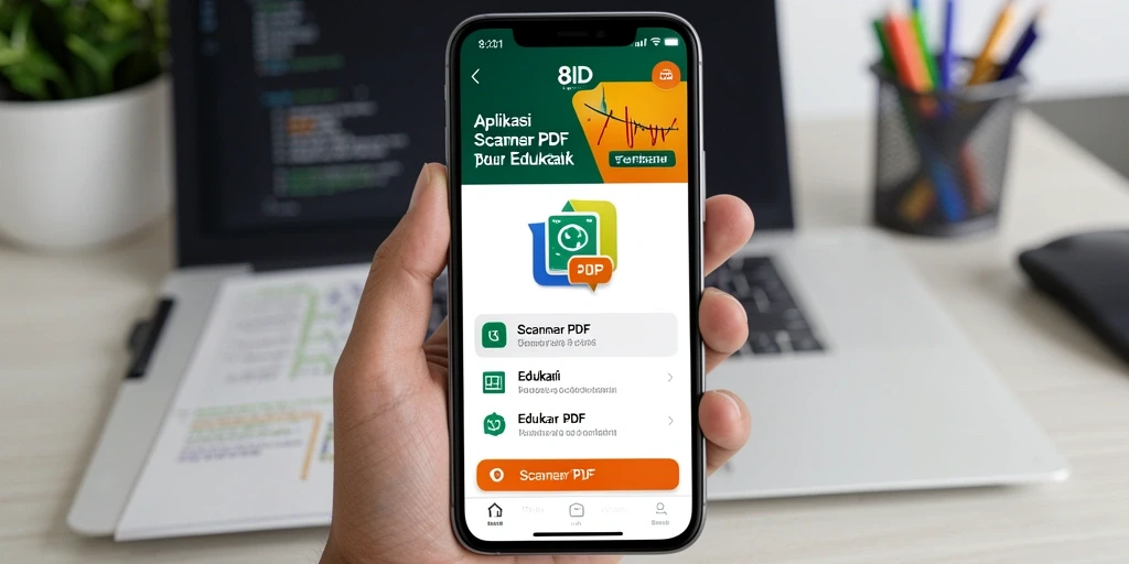 Tampilan antarmuka aplikasi Scanner PDF 8ID yang user-friendly.