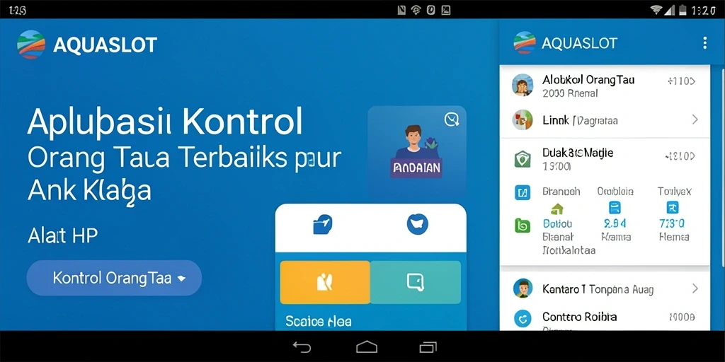 Antarmuka AQUASLOT yang intuitif dan sederhana untuk kontrol orang tua.