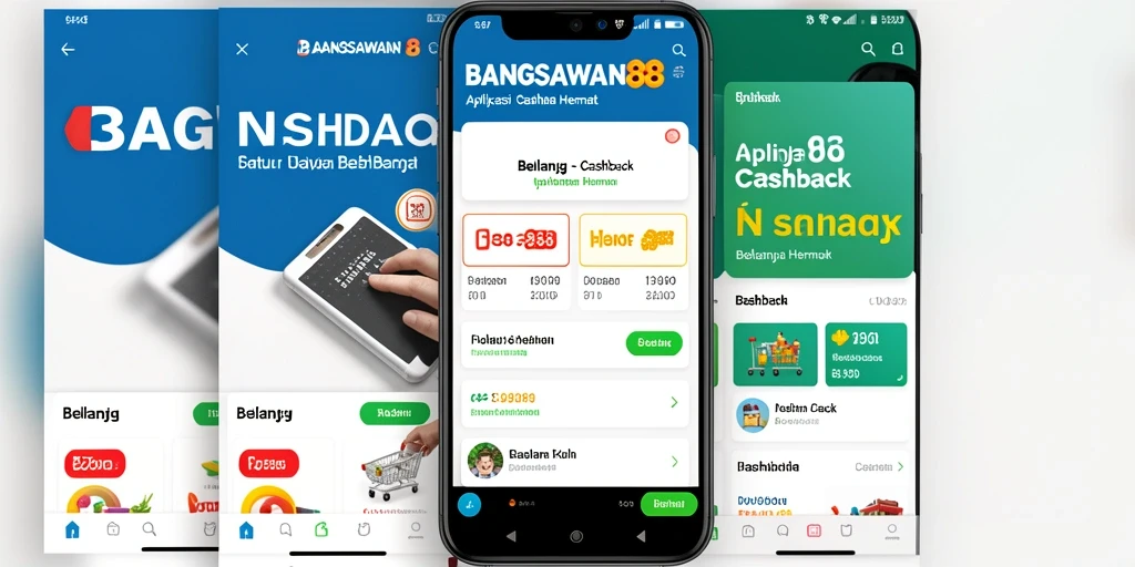 Antarmuka aplikasi BANGSAWAN88 menunjukkan berbagai penawaran cashback.