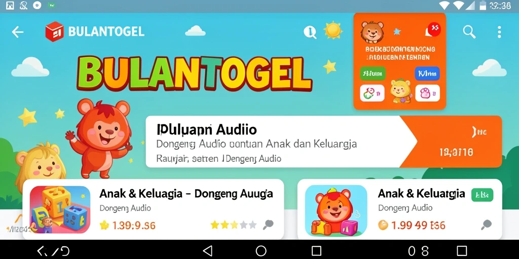 Tampilan antarmuka aplikasi BULANTOGEL yang ramah anak.