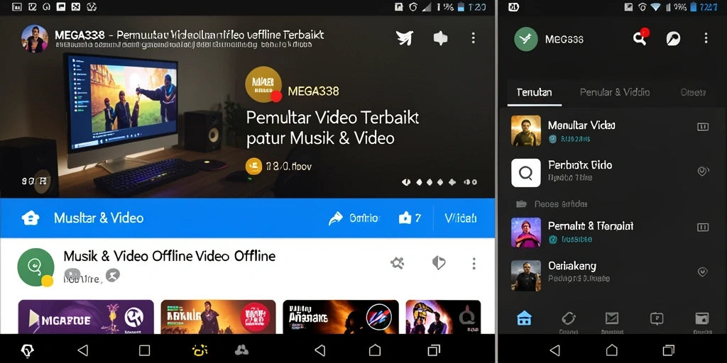 Tampilan antarmuka MEGA338 sebagai Pemutar Video Offline yang sederhana dan modern.