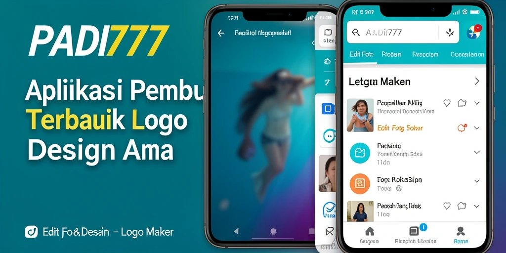 Tampilan antarmuka PADI777 menampilkan fitur Logo Maker yang mudah digunakan.