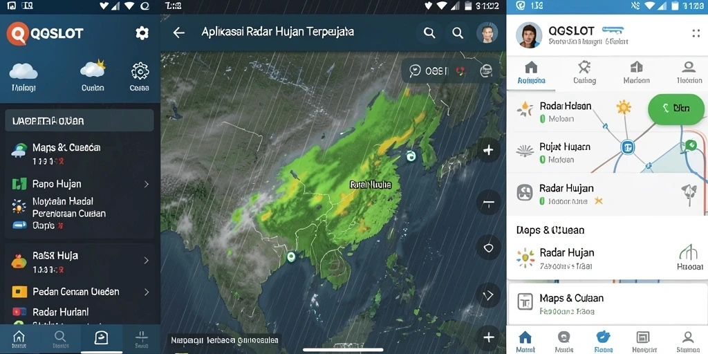 Antarmuka aplikasi QQSLOT yang menampilkan informasi radar hujan secara jelas.