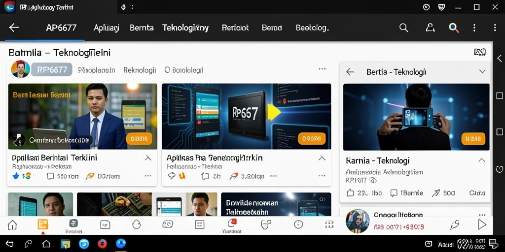 Antarmuka aplikasi RP6677 yang menarik dan informatif.