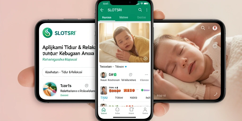 Tampilan antarmuka SLOTSRI yang ramah pengguna dan fitur Tidur & Relaksasi.