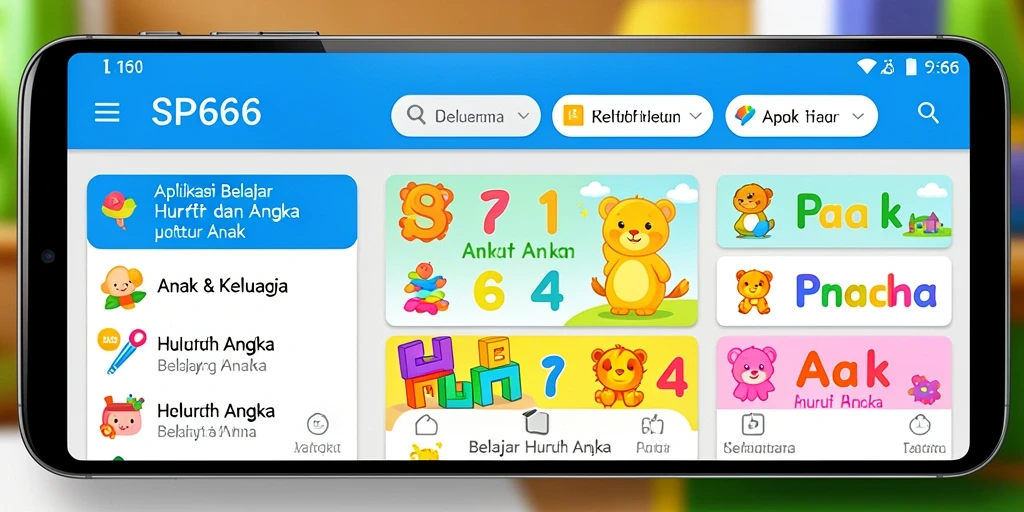 Tampilan antarmuka aplikasi SP666 yang menarik dan interaktif.