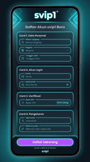 Panduan Lengkap Registrasi Akun svip1